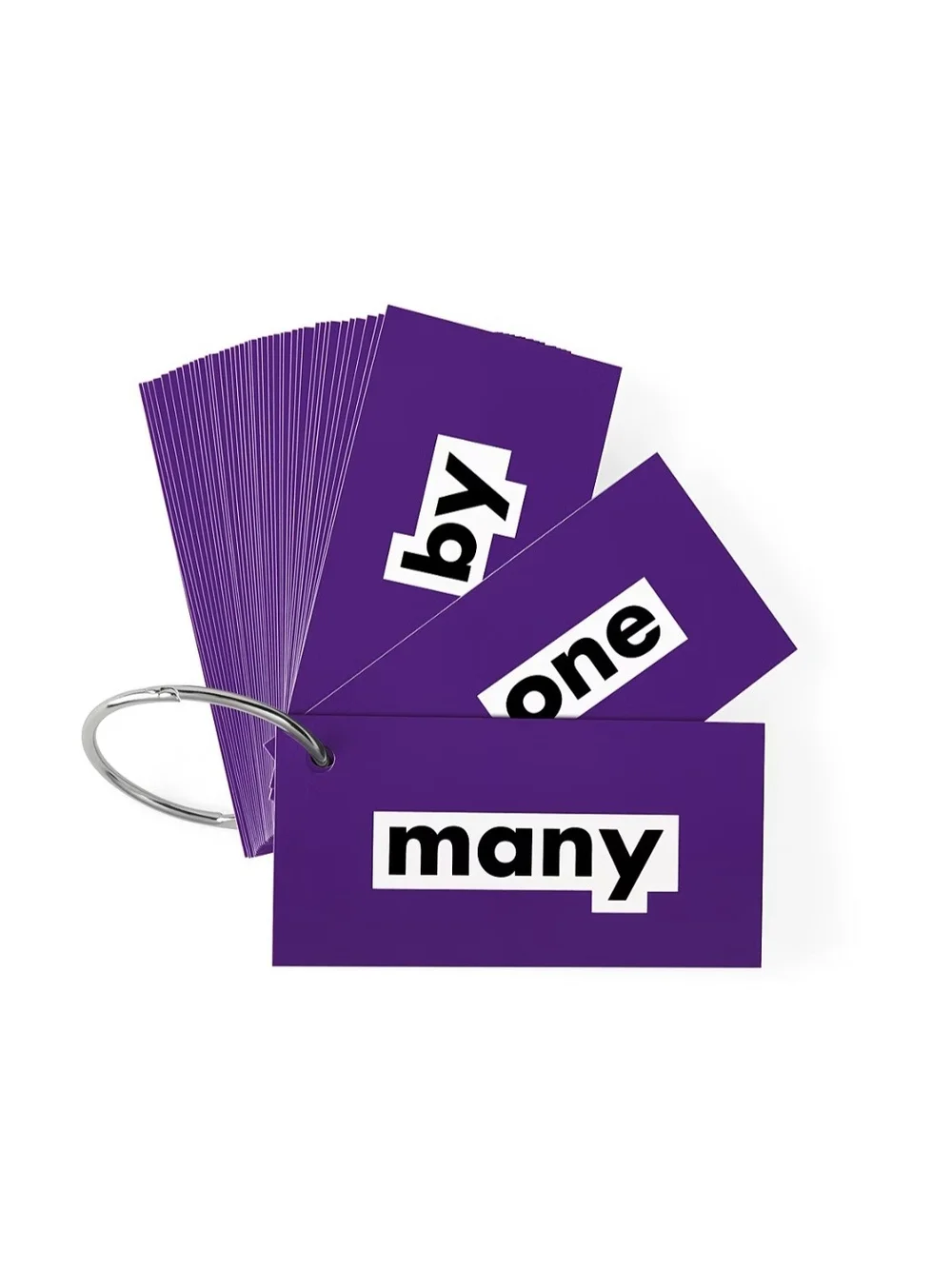 Party Flashcards Ring - Purple Word Cards